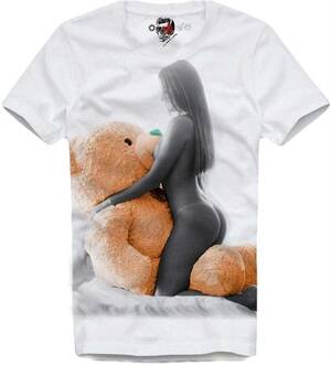 Girl And Bear Porn - E1Syndicate T Shirt Sexy Girl Sugar Teddy Bear Porn Model TOYBEAR Fetish  White X-Small : Amazon.ca: Clothing, Shoes & Accessories