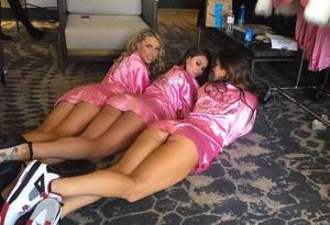 Horror Vixen Porn - Leggy porn stars take a break during the four-day Vegas show
