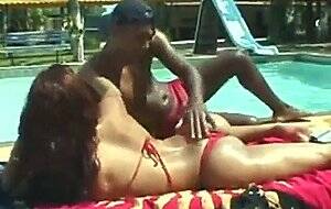 interracial in the pool - Interracial sex by a pool - SEXTVX.COM