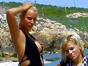 brazilian beach lesbians - Brazilian Lesbian orgy on the beach | porno film N16704740