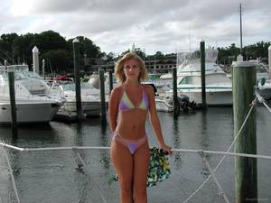 Boat Amateur Wife - Beautiful blonde wife nude on a boat and enjoying female company