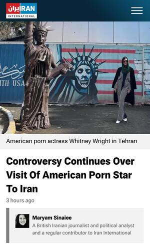 Iranian American Porn - Controversy Continues Over Visit Of American Porn Star To Iran : r/NewIran