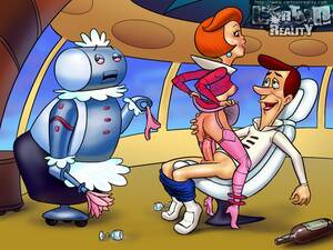 Judy Jetson Animated Porn - Sexy Jane Jetson rides hubby;s cock and he bangs her hard by table -  CartoonTube.XXX