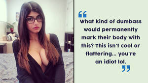 Mia Khalifa Porn Captions - Porn Star Mia Khalifa Thrashes A Fan For Getting A Tattoo Of Her Face On  His Leg. Ouch!