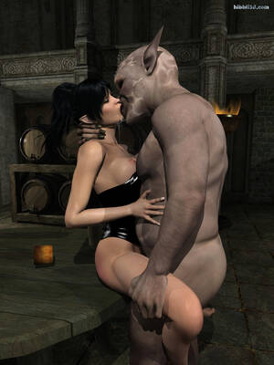 Female Satyr Sex - Satyr sticks his animal cock into a human female