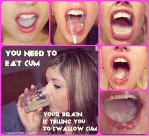 cum swallow captions - Tumblr Sissy Cum Swallow Caption