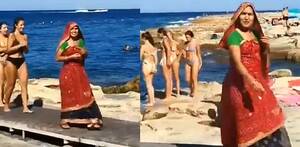 indian nude beach sex - Indian Woman goes for Beach Stroll in Saree | DESIblitz