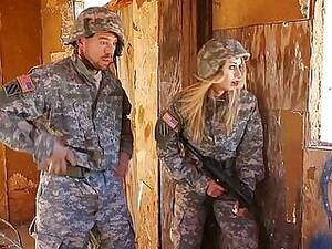 Army Uniform Blonde - Hot blonde in military uniform gets fucked hard in the anus with her guys  way - xxxvideo