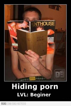 Funny Porn Humor Posters - Hiding porn