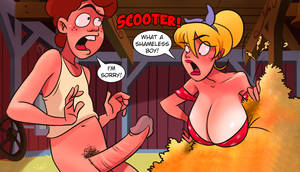 cartoon jerk off - The Hillbilly Farm. Scooter was caught jerking off