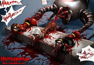 Horror Porn Gore - NSFW uncensored gore hentai cartoon porn art of Helen Parr, Violet Parr and  Mirage raped to death by Omnidroid. - Hentai Horror