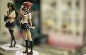 Forbidden Toddler Bbs Porn - Akihabara shop window Figurines of schoolgirls