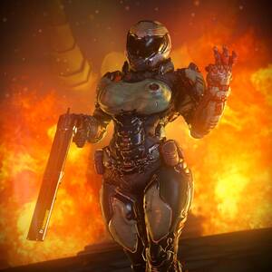 Doom Space Marine Porn - Doomgirl? DOOM Slayette? Isabelle's Rival? : r/Doom