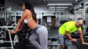 gym exercise - Stupid Jock Gets Horny When He Sees Slutty Fitness Ladyana In The Gym