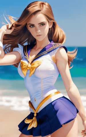 Emma Watson 3d Porn - Emma Watson as a Sailor Moon character : r/StableDiffusion