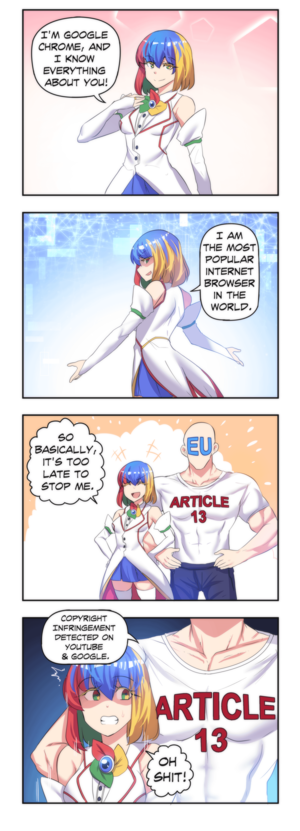 Chrome Girl Porn - Google Chrome vs. Article 13 : r/Animemes