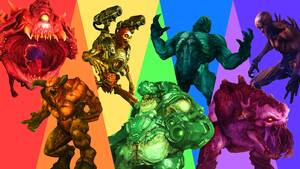 Doom Pinky Porn - Show some love for these rainbow demons on pride month : r/Doom