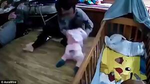 Babysitter Sleeping Porn - Taiwanese babysitter hits a baby girl and throws her to the floor | Daily  Mail Online