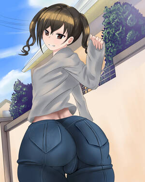 Anime Jeans Porn - Rule 34 - big butt brown eyes brown hair cameltoe denim idolmaster jeans  pants sunazuka akira | 3060626