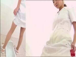 japan nurse pee - Japanese nurse using public bathroom