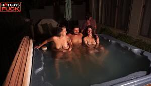 hot tub sex party orgy - HotGuysFuck - Jacuzzi Bedroom Orgy Got Wild