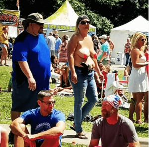 european mature nudists - Topless and carrying at a Peace and Love Arts festival... pretty awful :  r/awfuleverything