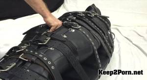 leather cum - Bound with 20 belts and made to cum in a leather s (BDSM Porn)