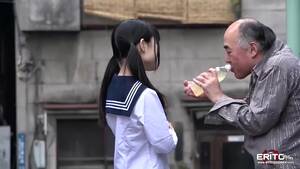 Japanese Schoolgirls Giving Blowjobs - Cute Japanese schoolgirl gives blowjob to a lucky old man - ZB Porn