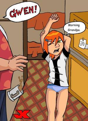 Classic Ben 10 Porn - This is a pic of gwen who obviously just had relations with his cousin Ben  because he is in his tee-shirt and undergarments â€“ Ben 10 Hentai