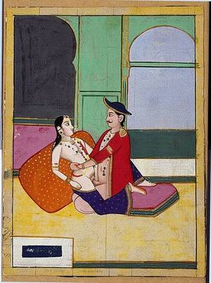 indian sexy painting - A Set of Ten Northern Indian Erotic Paintings