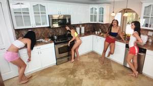 free live voyeur house cams - These ladies are cooking a meal, but there's no telling what else they  might decide