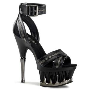 high shoes - 6 Inch High Heel Women's Sexy Shoes Zipper Ankle Cuff Platfom Sandal