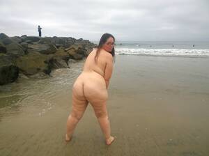 chubby topless beach - Fat Chicks on the Beach - 62 porn photos