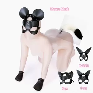 Cat Fetish Porn - Porn Fetish Head Mask With Tail Plug For Bdsm Bondage Leather Cat Halloween  Mask Roleplay Sex Toys For Couples Cosplay Games - Adult Games - AliExpress