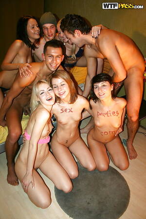 home teen sluts - Jizz starving teenage sluts getting dirty at the wild house party - SexyPic