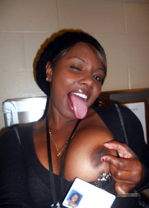 freaky ebony - Description: Freaky ebony chick masturbates in front of camera