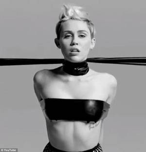 black bondage video - Miley Cyrus Shoots Bondage Video For P0rn Festival: Has She Lost It?