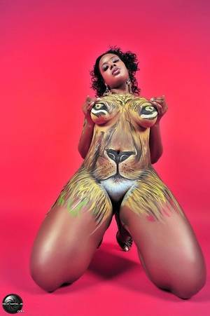 ebony body paint - Photos from nude-bodypaint / Nude and Bodypainted!