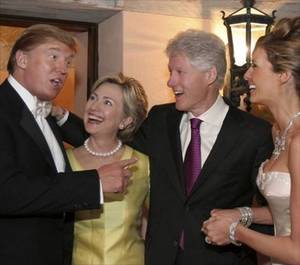 Hillary Rodham Clinton Porn - ST NY HILLARY CLINTON and Bill w DONALD TRUMP and wife