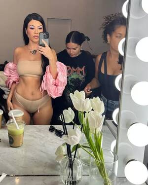 Kourtney Kardashian Porn - Kourtney Kardashian shows off 'real body' in nude-illusion snaps after  stopping IVF - Daily Star