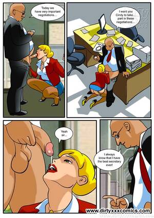 boss cartoon porn - Nude cartoon. Secretary girl helps her boss - XXX Dessert - Picture 3