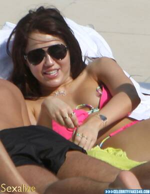 miley cyrus nude beach candid - Miley Cyrus Nipple Slip Voyeur Porn 001 Â« Celebrity Fakes 4U