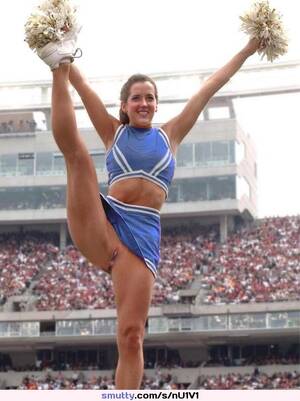 cheerleader upskirt no panties captions - College Cheerleader Crotch Shots