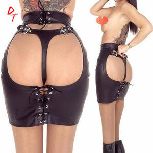 leather spanking - Hot Leather Adult Games Sex Bondage Spanking Skirt Women Black Temptation  Sexy Toys Catsuit Porn Sex