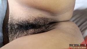 asian creampie pussy close up - Cum in hairy asian pussy