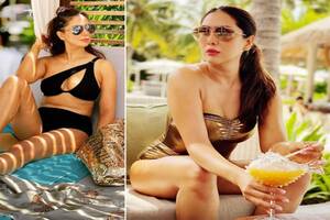 kim sharma hot indian sex movies - Kim Sharma Goes Bold in Black Bikini, Shares Sun-Kissed Picture on Instagram