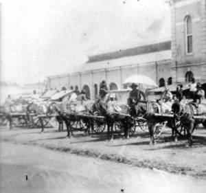 Laredo Texas Star - Carts outside Market Hall, Laredo, Texas :: General Photograph Collection