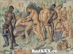 1930s Gay Porn - Gay Vintage Porn - 1930s German water color and ink, outdoors, orgy,  interracial, blackman, fuck,suck,gangbang,cumdump from porn forbidden  german Post - RedXXX.cc