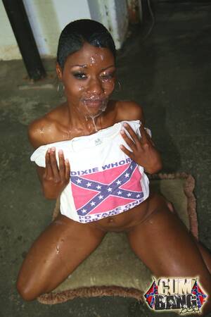 dixie whores cum bang ebony - Chocolate Babe Pron. Black whore covered in cum
