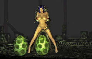Alien Tentacle Egg Porn - Busty alien girl used for breeding and hatching alien eggs |  3dwerewolfporn.com